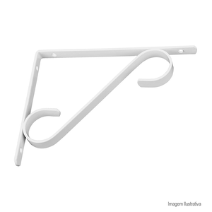 Suporte para prateleira colonial 25cm branco - prat-k