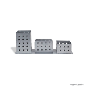 Porta caneta triple de estrela - geguton