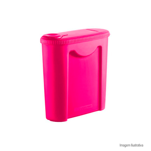 Porta ração de plástico rosa - sanremo