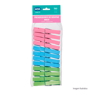 Prendedor maxi 12 peças - mor