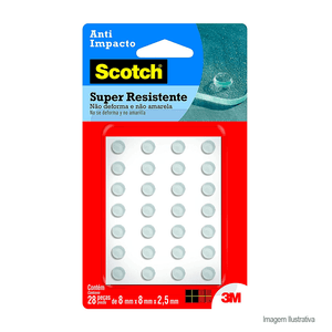 Protetor anti-impacto scotch redondo extra pequeno transparente 28 unidades -3m