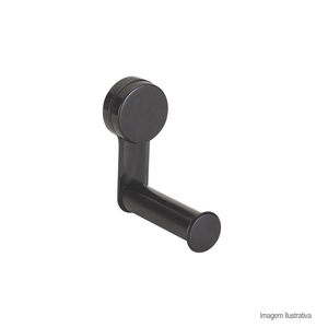 Porta rolo papel higiênico fixa preto - arthi