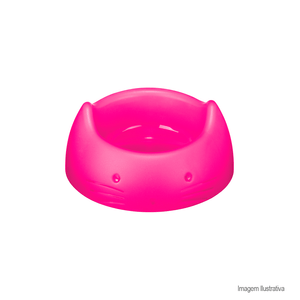 Comedouro de plástico para gatos 200ml rosa - sanremo