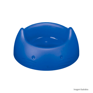Comedouro de plástico para gato 200ml azul - sanremo