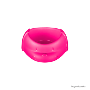 Comedouro de plástico para cão 300ml rosa - sanremo