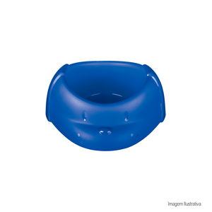 Comedouro de plástico para cães 300ml azul - sanremo