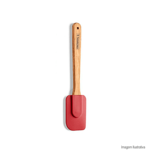 Espátula lambe labem de bambu e silicone - sanremo