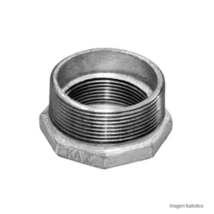 Bucha de redução galvanizada 2.1/2"x1" - remadi