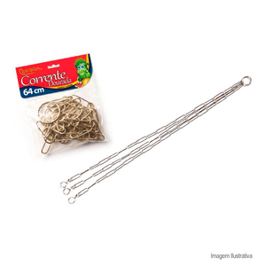 Corrente de metal 64cm dourada - nutriplan