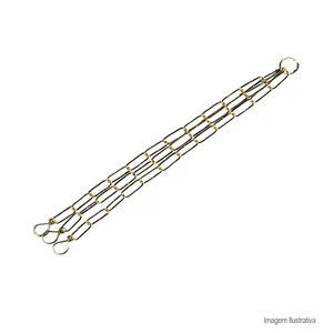 Corrente de metal 54cm dourada - nutriplan