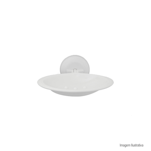 Saboneteira com ventosa branco -astra