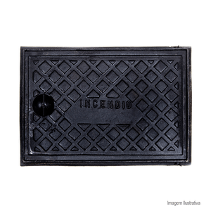 Tampa para incêndio ferro fundido 70x60cm - mg metalurgica