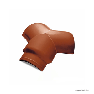 Cumeeira 3 vias esmaltada 28x27cm caramelo - perkus