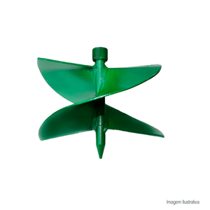 Trado para terra sem cabo 25cm verde - icofepar
