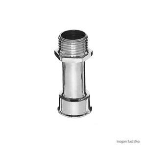 Prolongador latão cromado curto para torneira 1/2" - japi