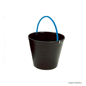 Balde de pedreiro pvc multiuso 12lts preto - astra