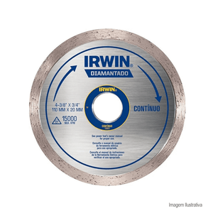 Disco diamantado liso standard 110mm - irwin