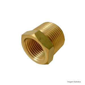Bucha de redução cobre latão 3/4x1/2" - universo conexões