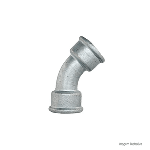 Curva galvanizada fêmea 45° 1.1/2" - remadi