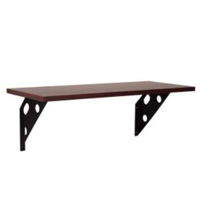 Prateleira elite madeira pinus com suporte metálico 25x90cm tabaco - tramontina