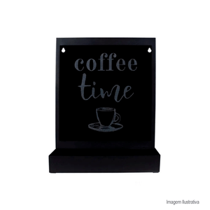 Porta cápsula de café para mesa/parede de aço coffee time - geguton