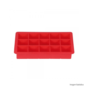 Forma de silicone para gelo 15 cubos - mor
