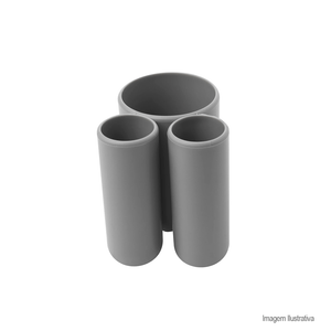Porta escova de dente touch cinza - umbra