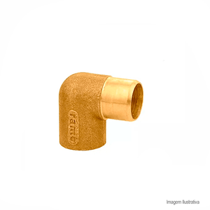 Joelho de cobre latão 22mmx3/4" - universo conexões