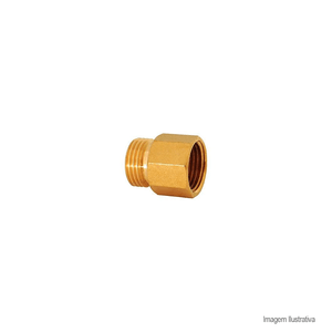 Prolongador curto cobre latão 1/2"x1/2" - universo conexões