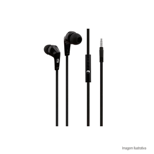 Fone de ouvido intra-auricular com micr 1,25m preto ep01 - elg pedestais