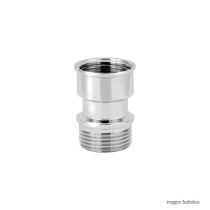Prolongador latão cromado curto para torneira 3/4" - japi