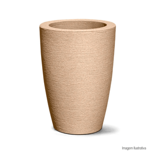 Vaso grafiato cônico n48 areia - nutriplan