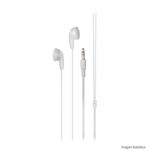 Fone de ouvido play som estéreo branco - multilaser