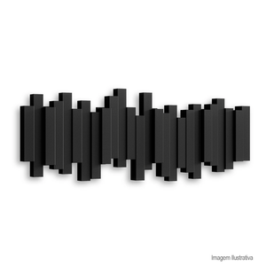 Cabideiro de parede sticks preto - umbra