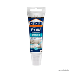 Silicone flexite banheiro e cozinha 50gr branco - henkel