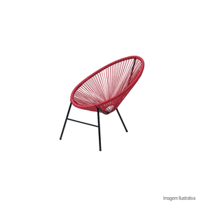 Cadeira caribe ferro artesanal vermelha - fama moveis