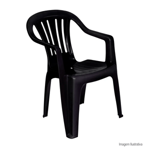 Poltrona plástica preta - mor