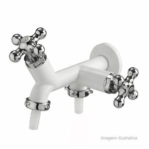 Torneira para tanque máquina branco cromado portobello lx durin