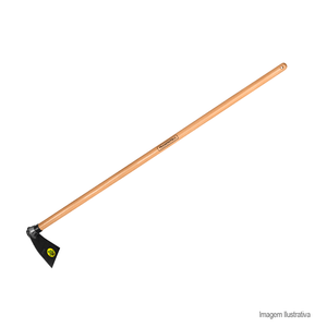 Enxada em aço com cabo de madeira de 130cm - tramontina