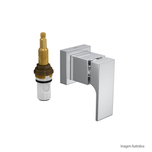 Acabamento unic para registro de pressão 1/2" e 3/4" de 1/2 volta cromado - deca