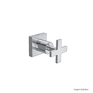 Acabamento clean para registro de pressão 1/2" e 3/4" com mecanismo de 1/2 volta cromado - deca