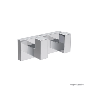 Cabide duplo para lavatório quadratta cromado - deca