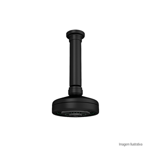 Chuveiro acqua plus com tubo de teto black matte - deca