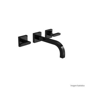 Misturador para lavatório soul de parede black noir - deca