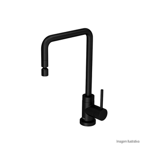 Monocomando para cozinha spin de mesa black matte - deca