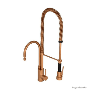 Monocomando para cozinha gourmet de mesa red gold - deca