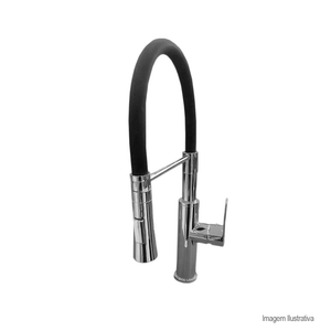 Monocomando para cozinha 2824 35mm black hose - imperatriz