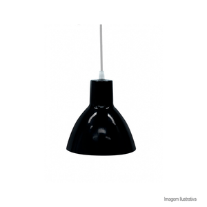 Pendente design td622 para lâmpada e27 preto - taschibra