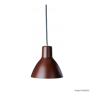 Pendente design td622 para lâmpada e27 marrom - taschibra