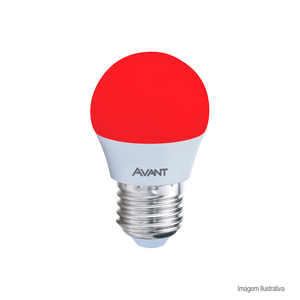 Lâmpada de led bolinha e-27 4w vm 200 vermelho - avant